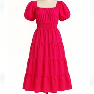 See You Monday Tiered Midi Dress Medium